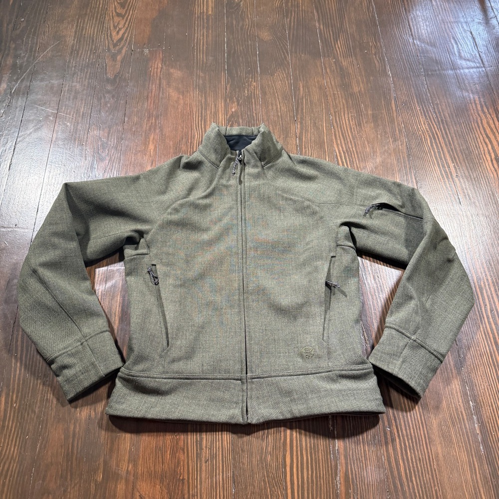 Mountain Hardwear Jacket Womens S Green Full Zip Stretch Shell Hiking‎ Gorpcore